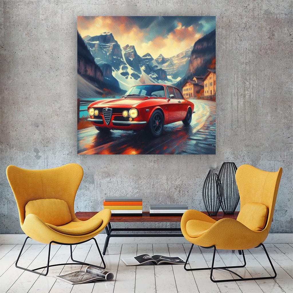 Alfa Romeo Giulia Impressionism Wall Art