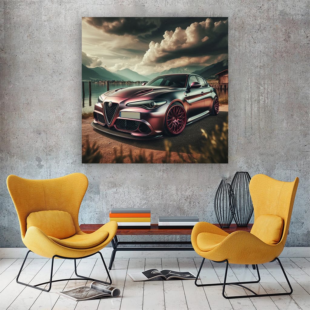 Alfa Romeo Giulia Paint Wall Art