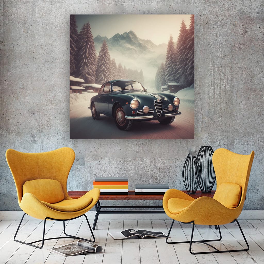 Alfa Romeo Giulia Winter Wall Art