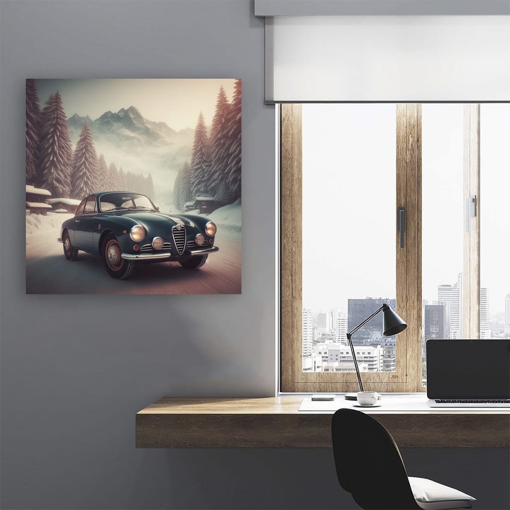 Alfa Romeo Giulia Winter Wall Art