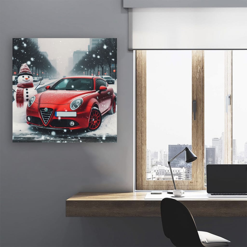 Alfa Romeo MiTo in Snowfall: Stylish and Compact Elegance