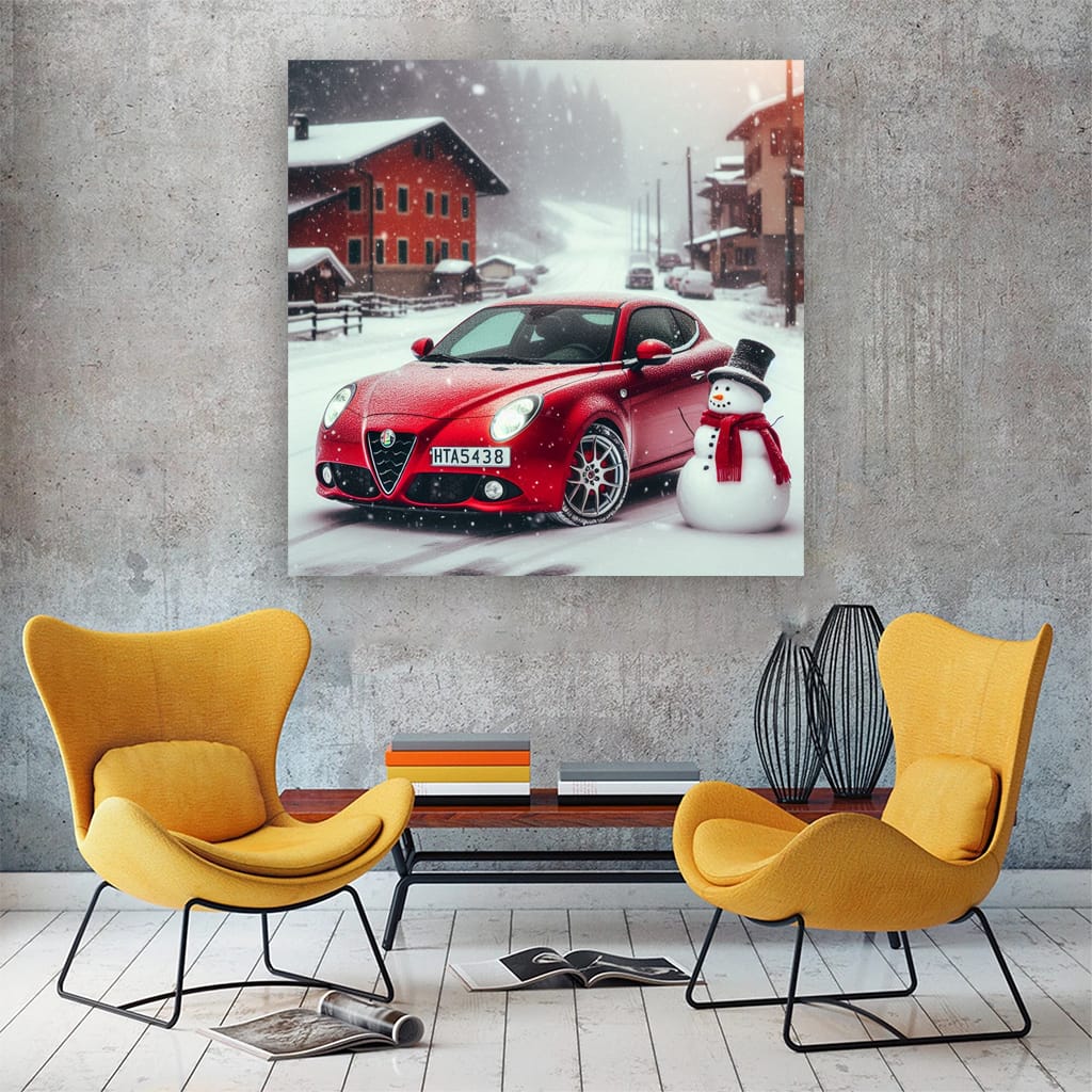 Alfa Romeo Mito Snowfall Wall Art