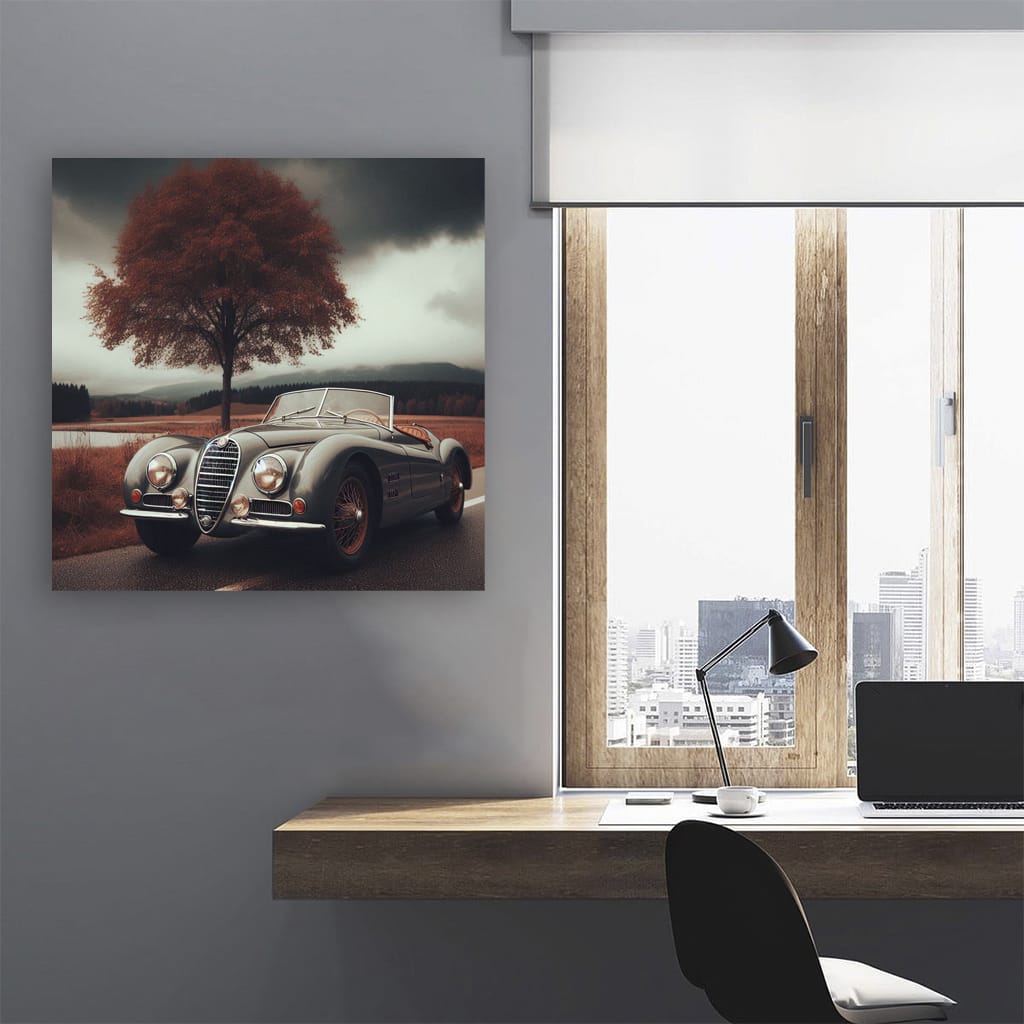 Alfa Romeo Old Retro Cloudy Weath Wall Art