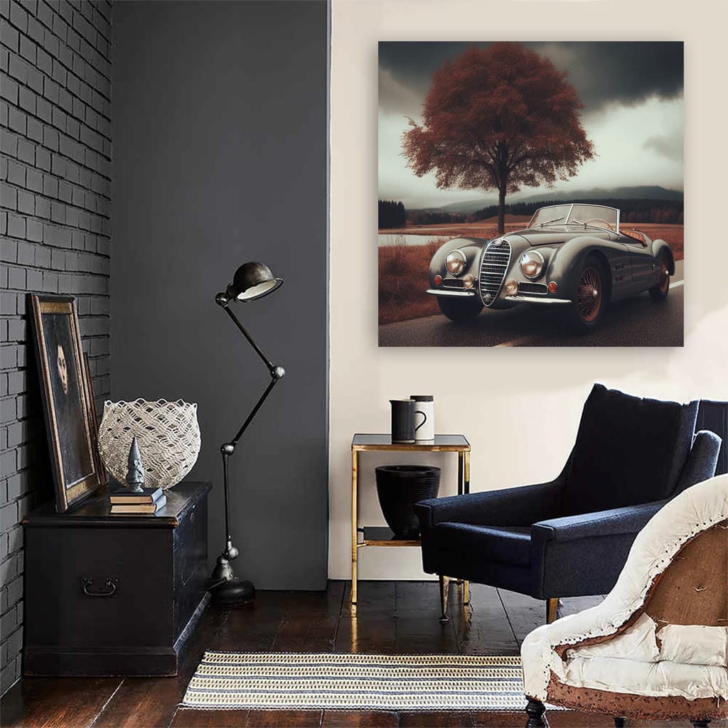 Vintage Alfa Romeo in Cloudy Weather - Classic Elegance