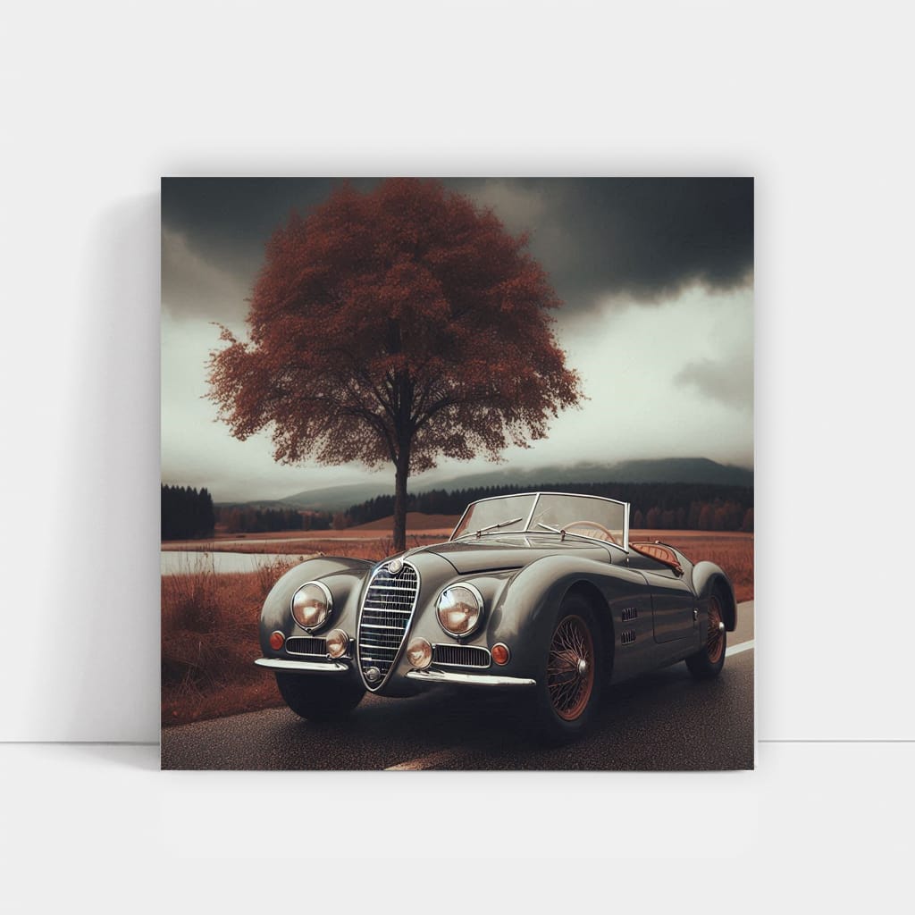 Alfa Romeo Old Retro Cloudy Weath Wall Art