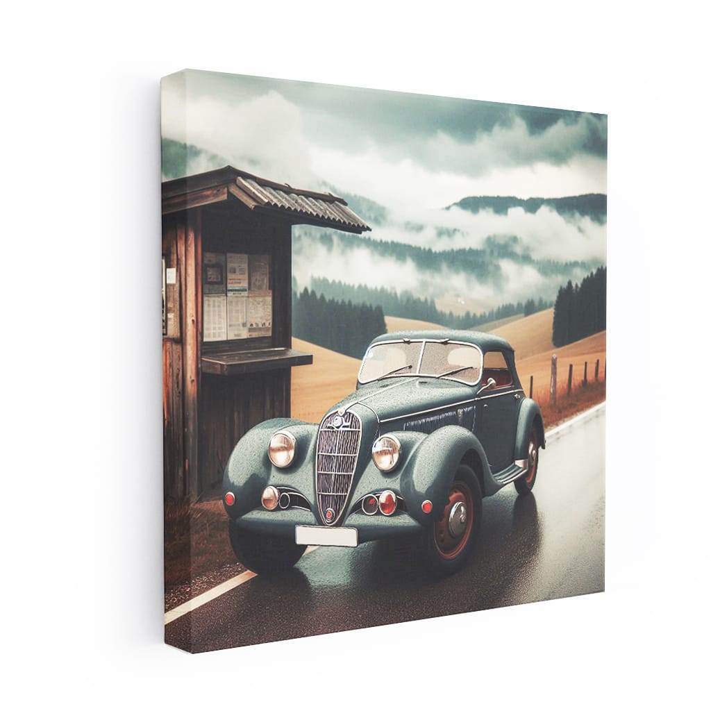 Alfa Romeo Old Retro Cloudy Weather Wall Art