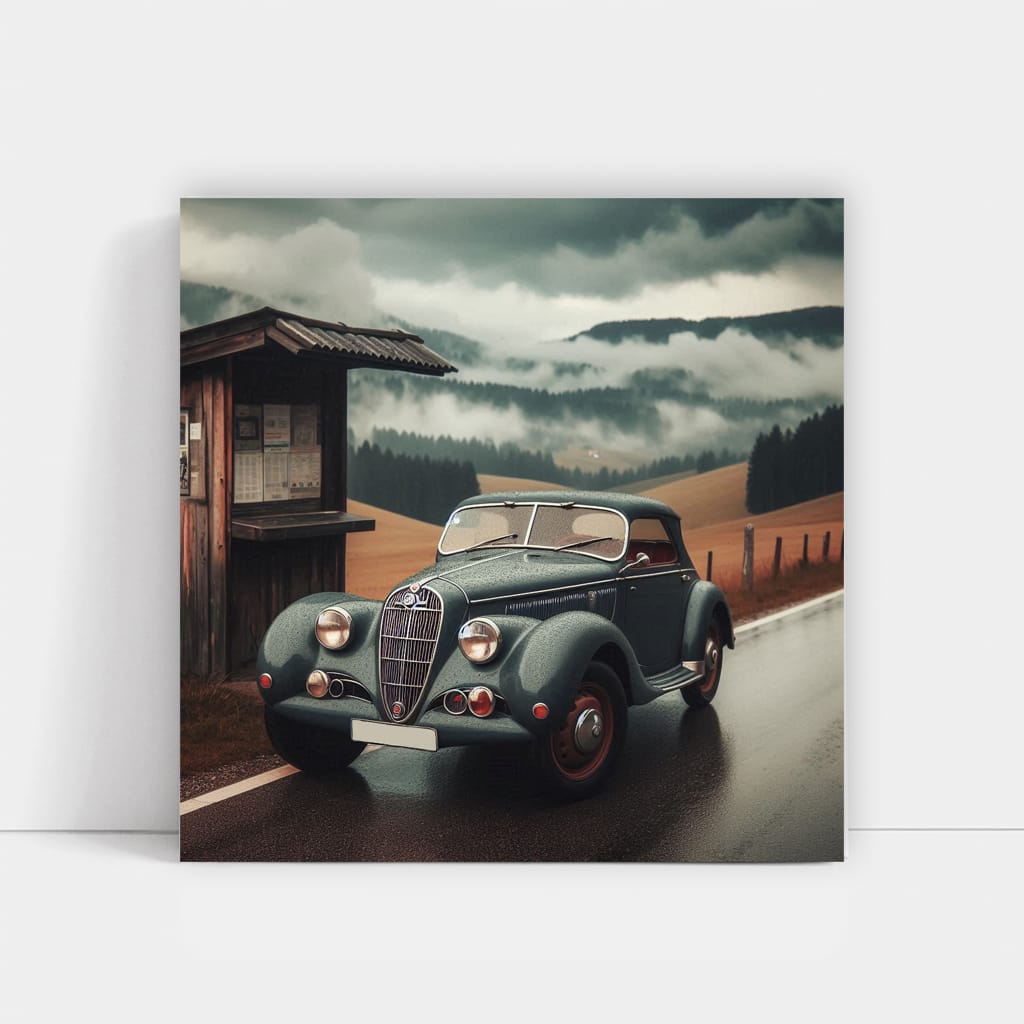 Vintage Alfa Romeo in Cloudy Weather - Timeless Elegance