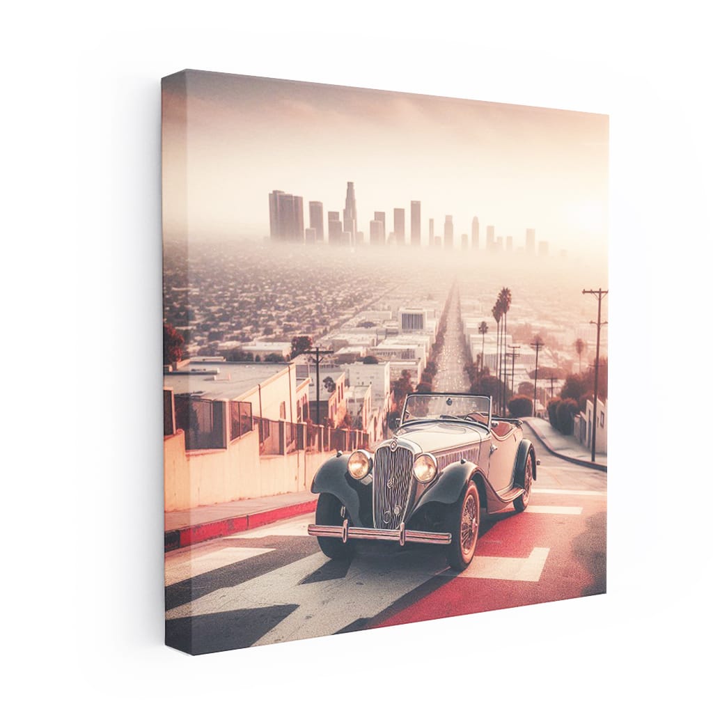 Alfa Romeo Old Retro Los Angel Wall Art