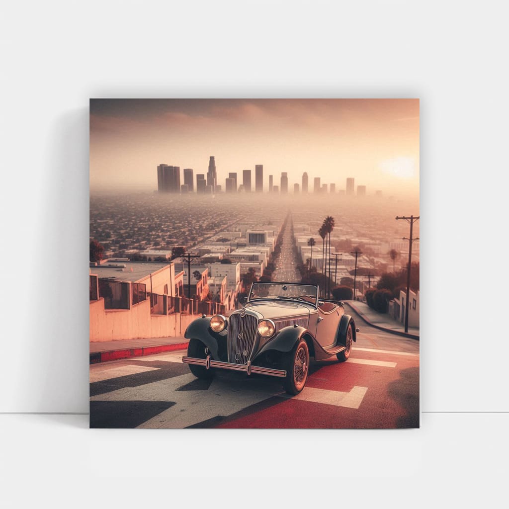 Alfa Romeo Old Retro Los Angel Wall Art