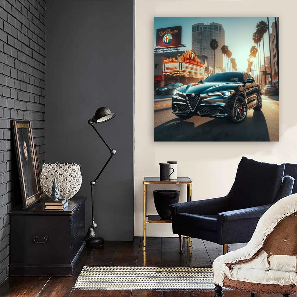 Alfa Romeo Stelvio Los Angel Wall Art