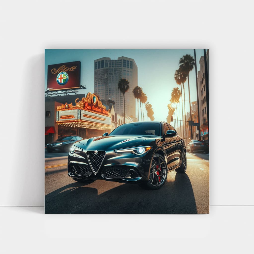 Alfa Romeo Stelvio Los Angel Wall Art