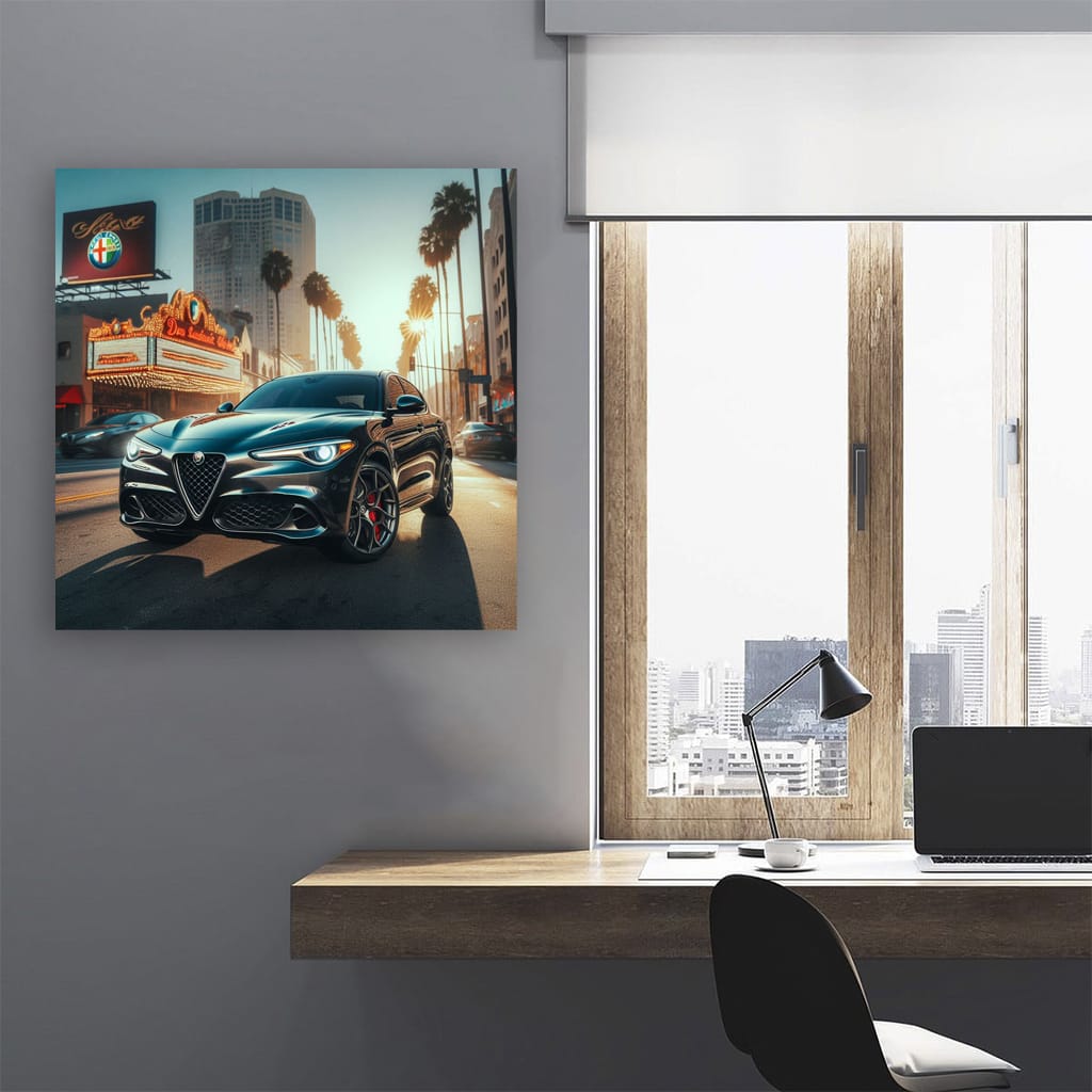 Alfa Romeo Stelvio Los Angel Wall Art