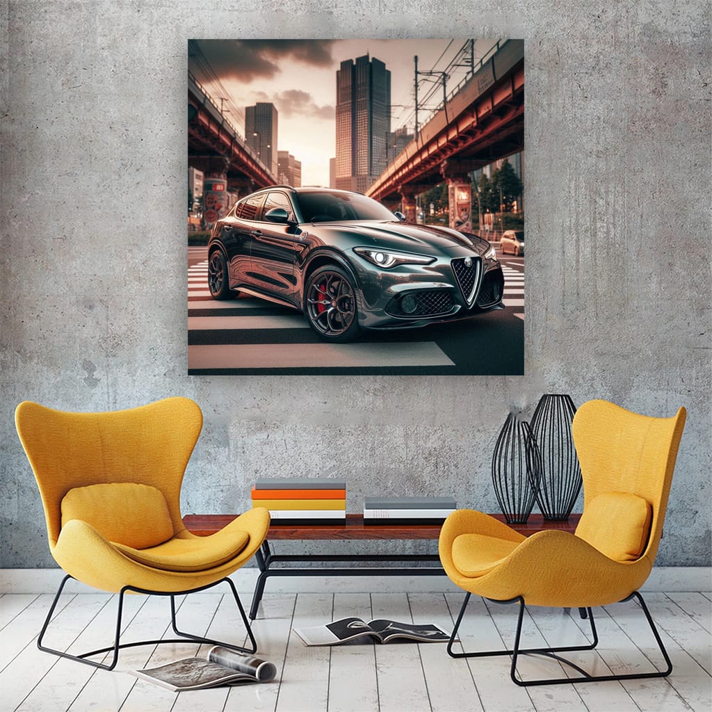 Alfa Romeo Stelvio Tokyo Jap Wall Art