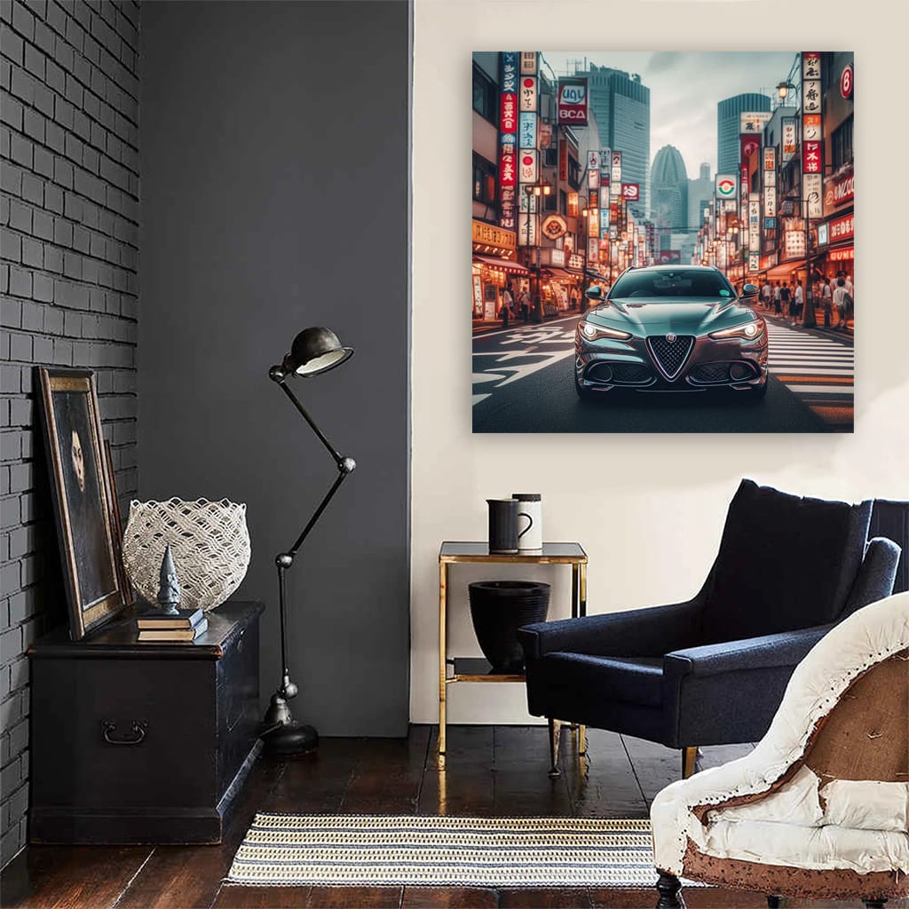 Alfa Romeo Stelvio Tokyo Japan Wall Art