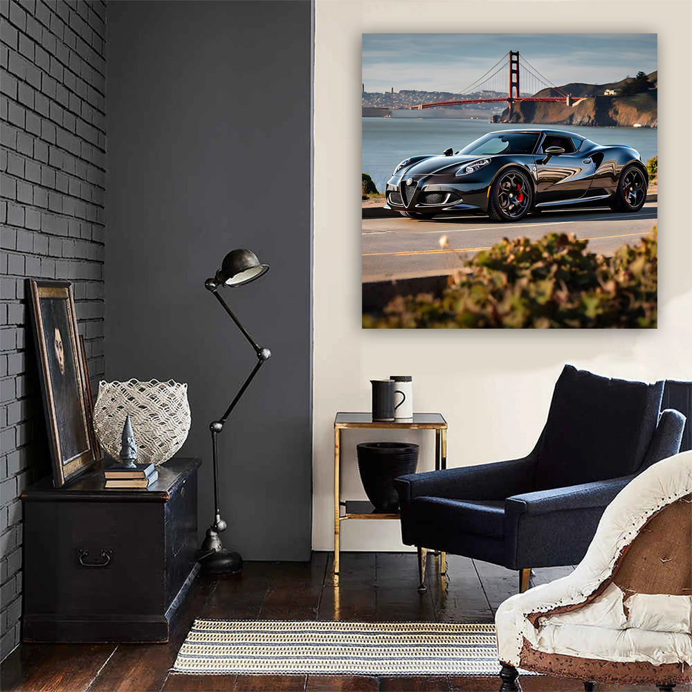 Black Alfa Romeo 4C in San Francisco - Sleek Italian Style