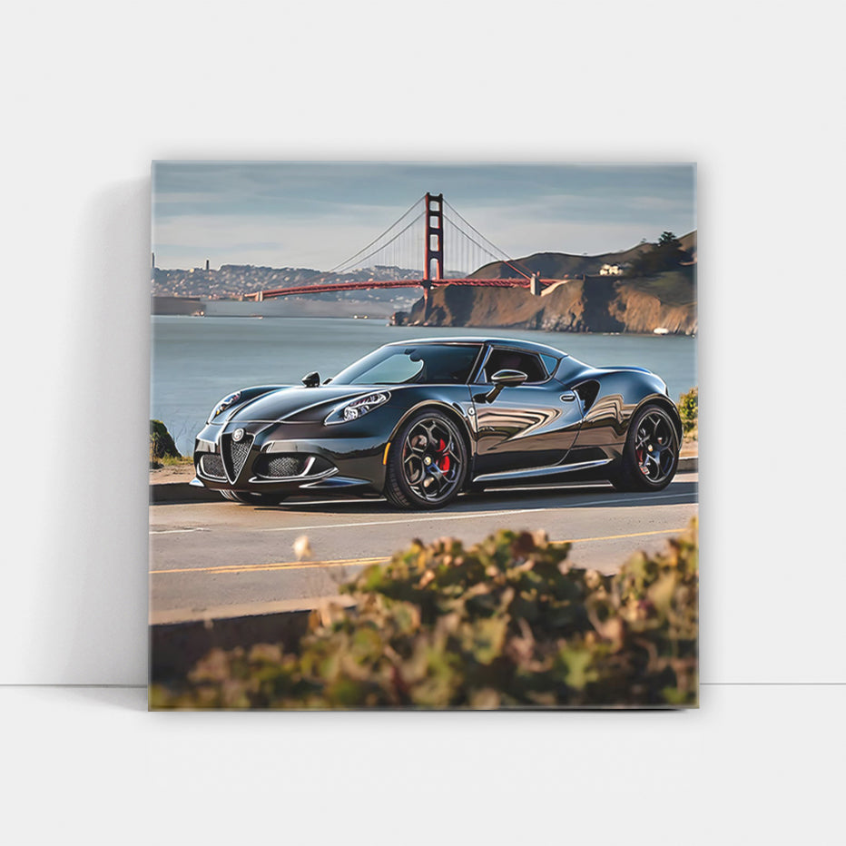 Black Alfa Romeo 4C in San Francisco - Sleek Italian Style