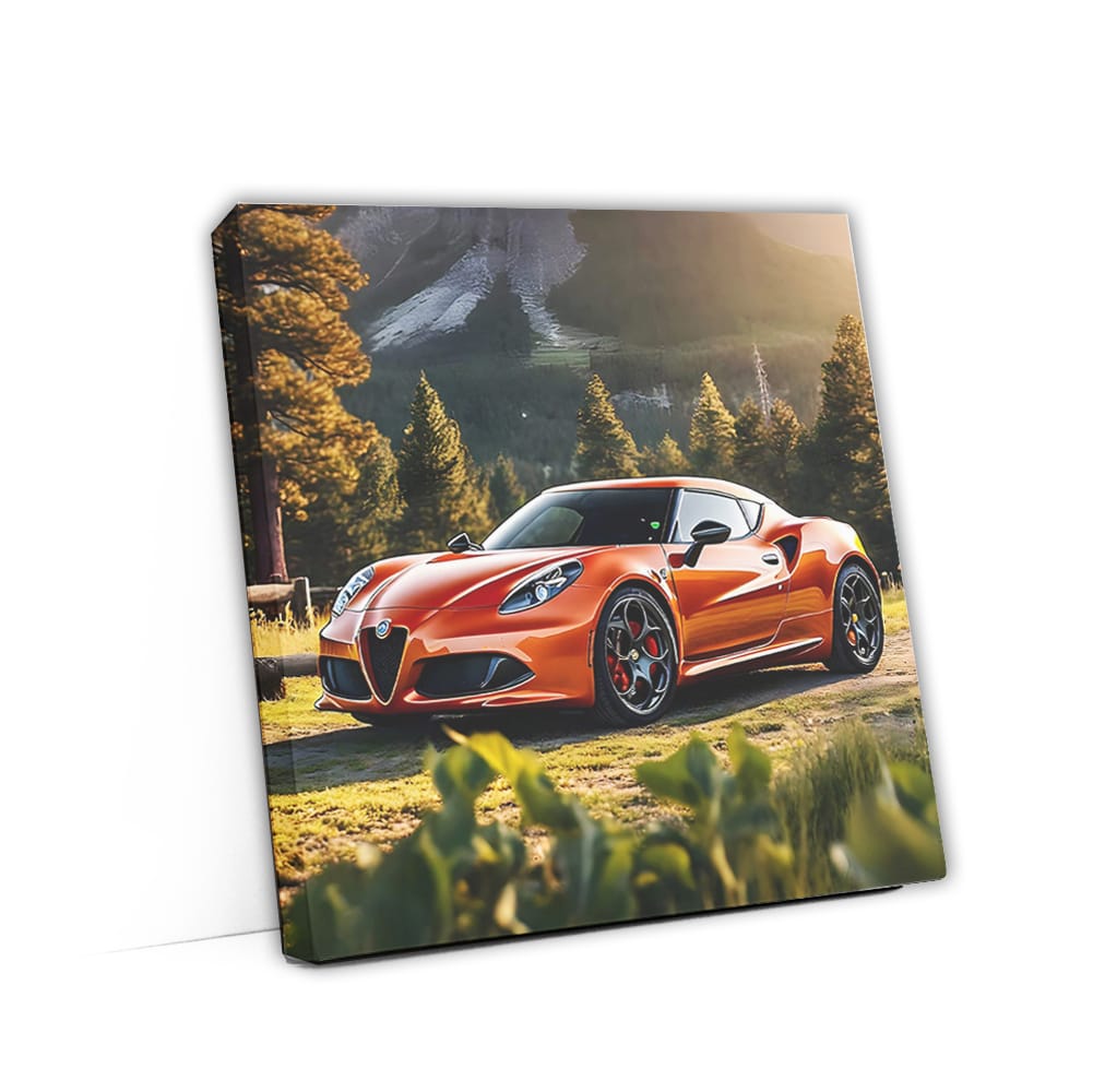 Alfa Romeo 4c Orange In National Par Wall Art