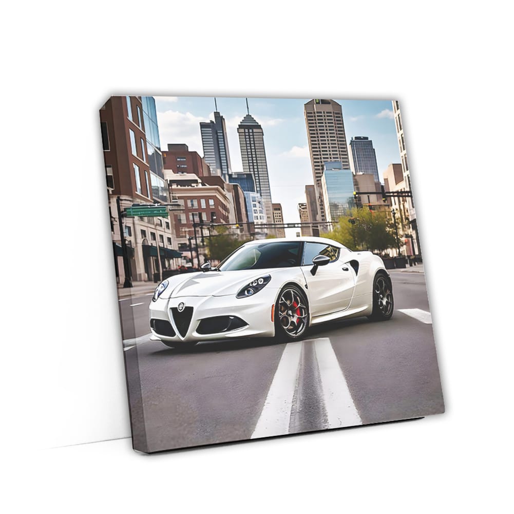 Alfa Romeo 4c White In Indianapolis I Wall Art