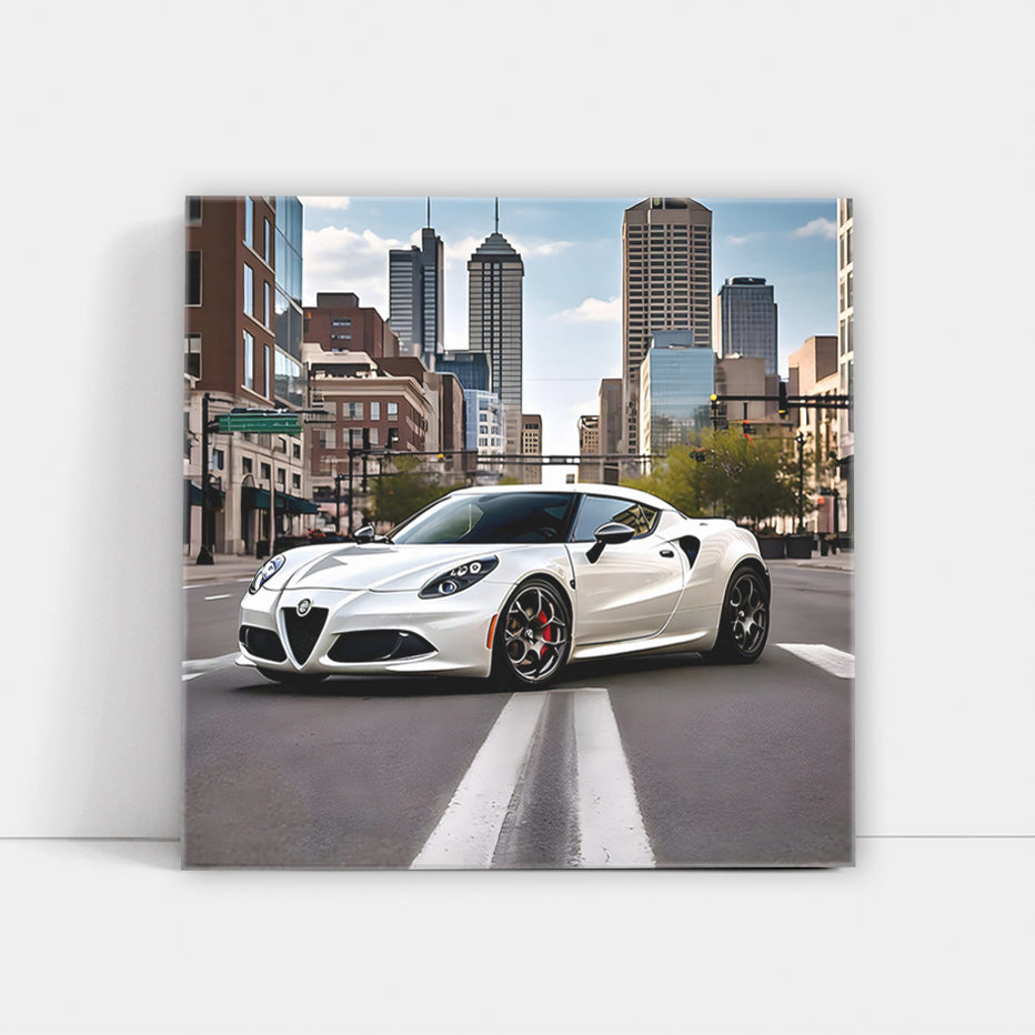 White Alfa Romeo 4C in Indianapolis - Italian Elegance