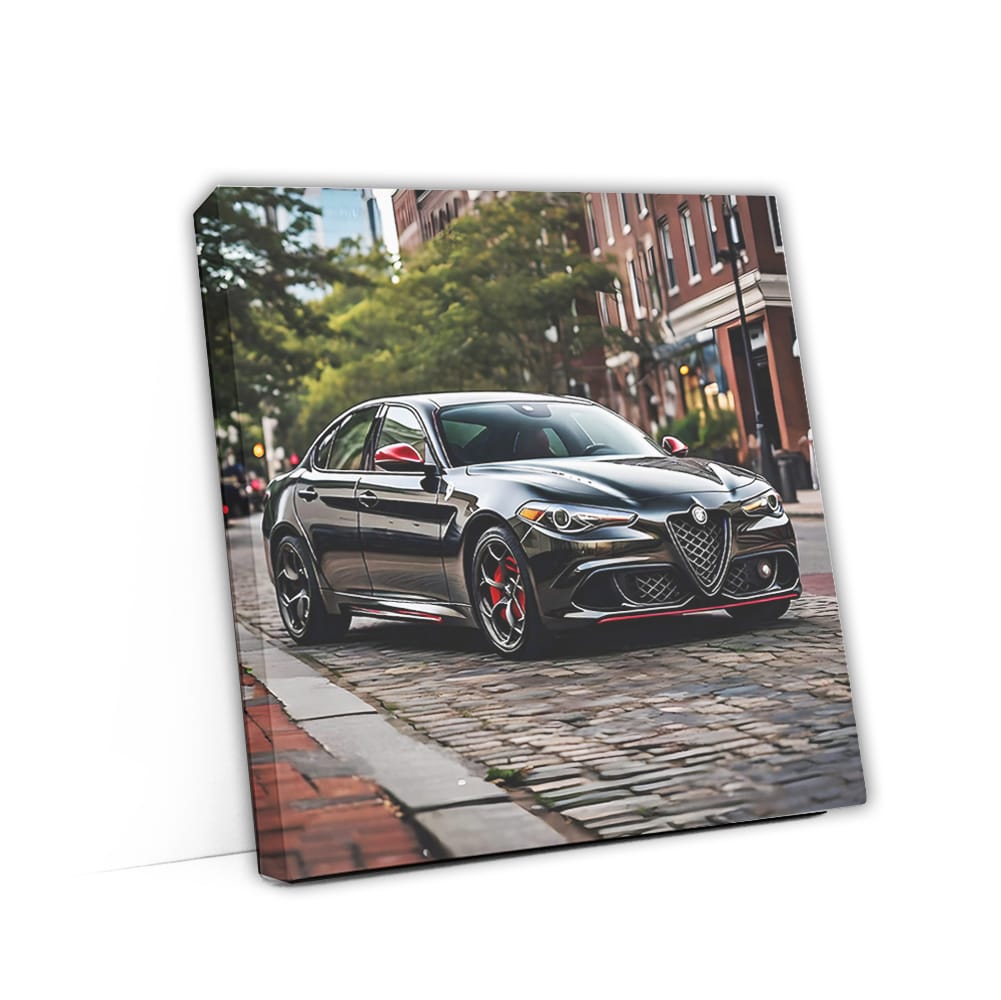 Alfa Romeo Giulia Quadrifoglio Black In Philadelphia P Wall Art