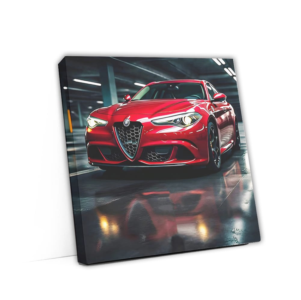 Alfa Romeo Giulia Quadrifoglio Burgundy Bee Wall Art