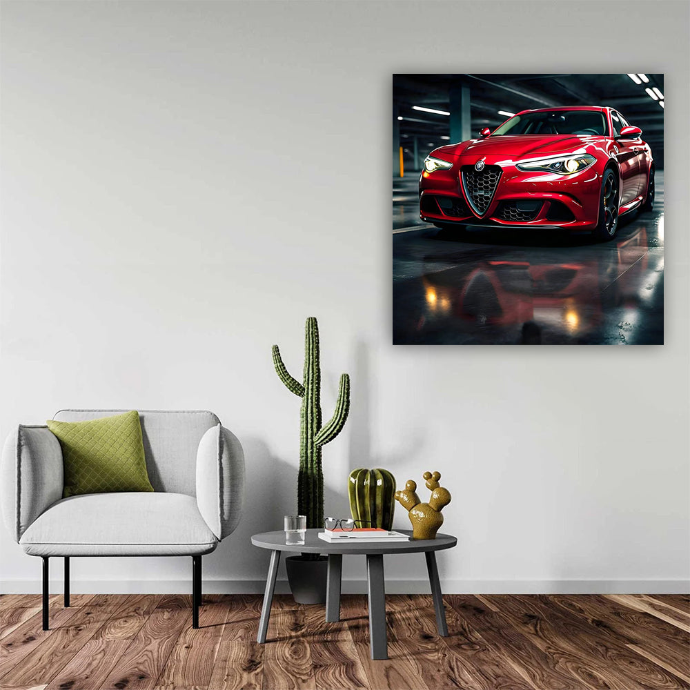 Burgundy Alfa Romeo Giulia Quadrifoglio - Elegance & Speed