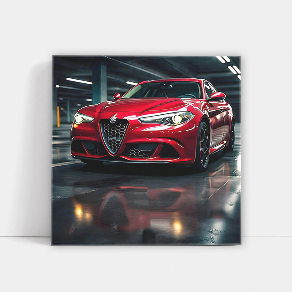 Burgundy Alfa Romeo Giulia Quadrifoglio - Elegance & Speed