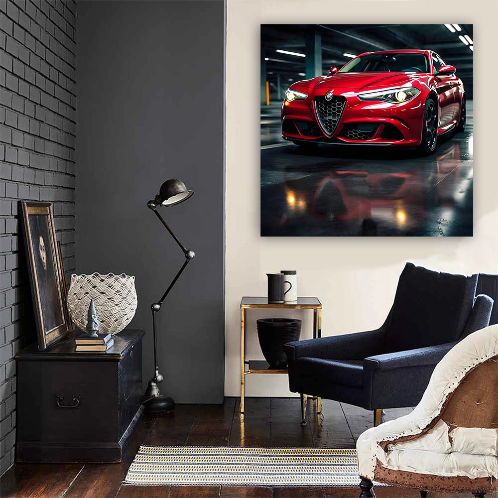 Burgundy Alfa Romeo Giulia Quadrifoglio - Elegance & Speed