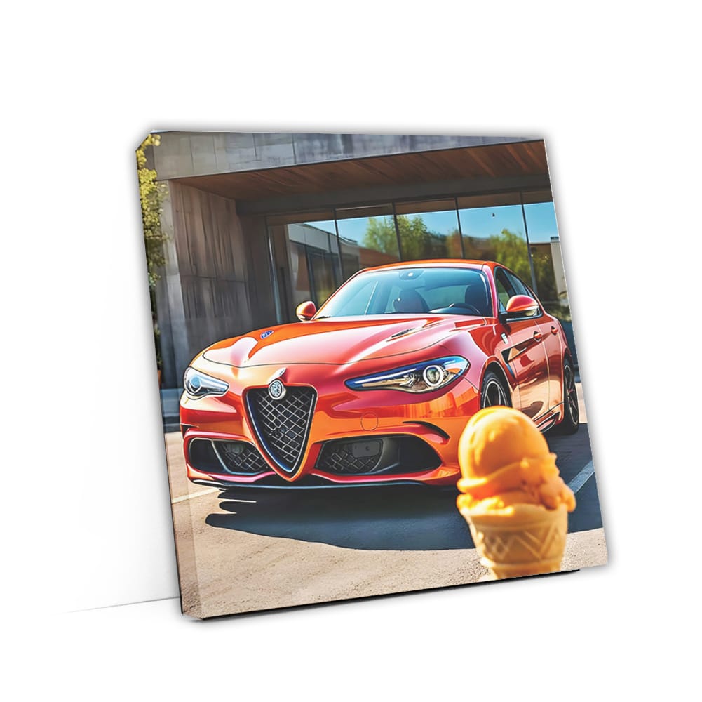 Alfa Romeo Giulia Quadrifoglio Orange Ice Crea Wall Art