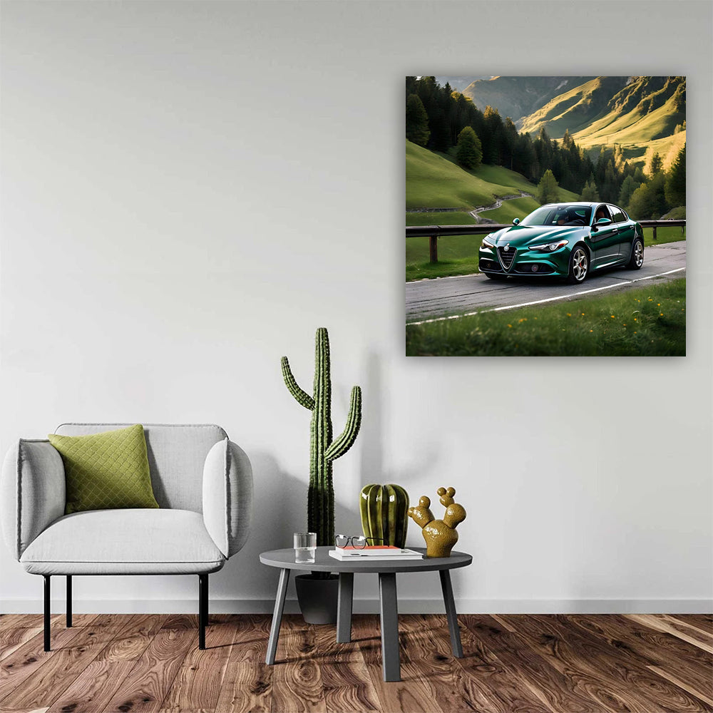 Green Alfa Romeo Stelvio Quadrifoglio in Park - Pure Power