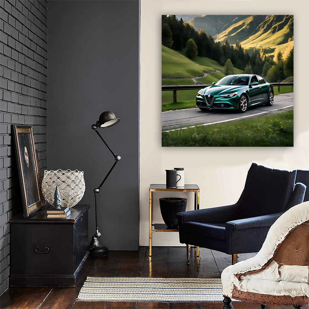 Green Alfa Romeo Stelvio Quadrifoglio in Park - Pure Power