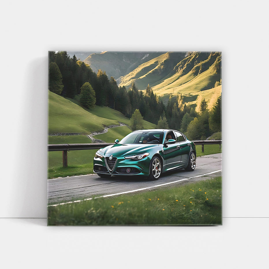 Green Alfa Romeo Stelvio Quadrifoglio in Park - Pure Power