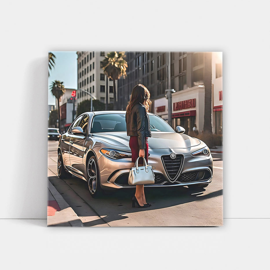 Silver Alfa Romeo Stelvio Quadrifoglio in LA - Power Meets Style