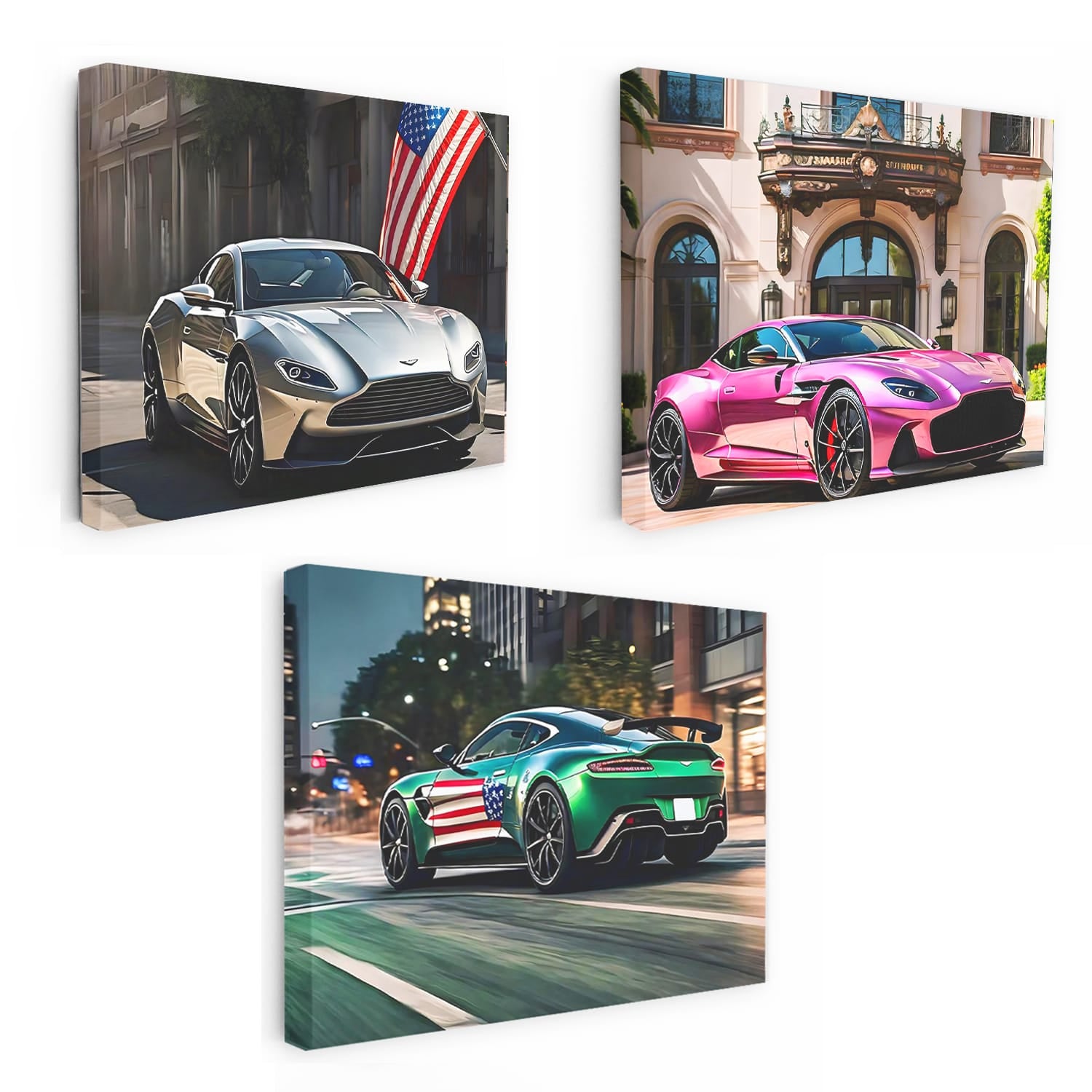 Aston Martin In City Set of 3