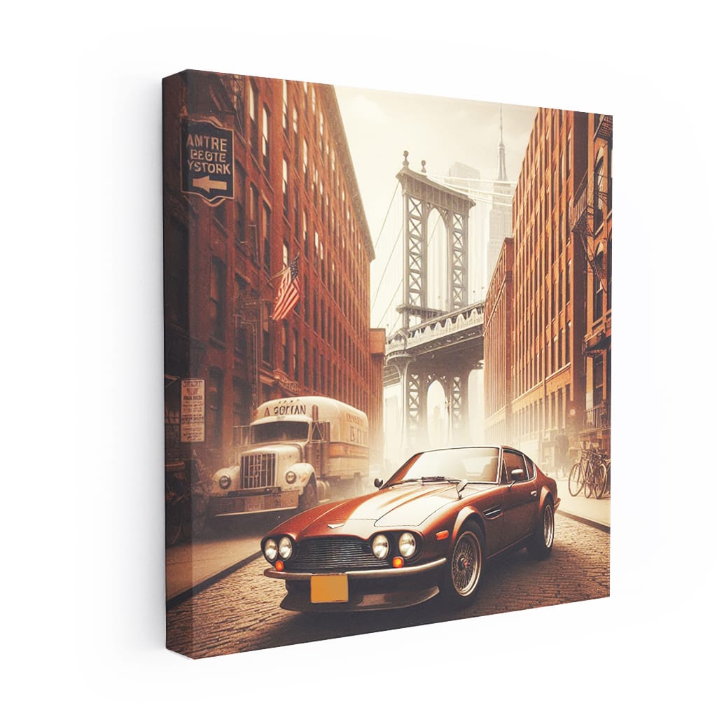 Aston Martin Old Retro New Yo Wall Art