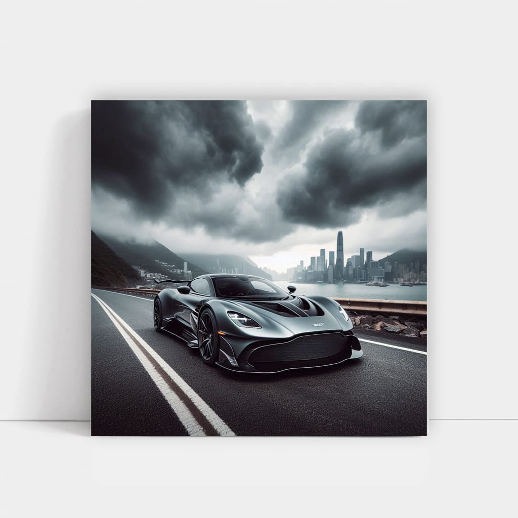 Aston Martin Valkyrie Cloudy Weath Wall Art