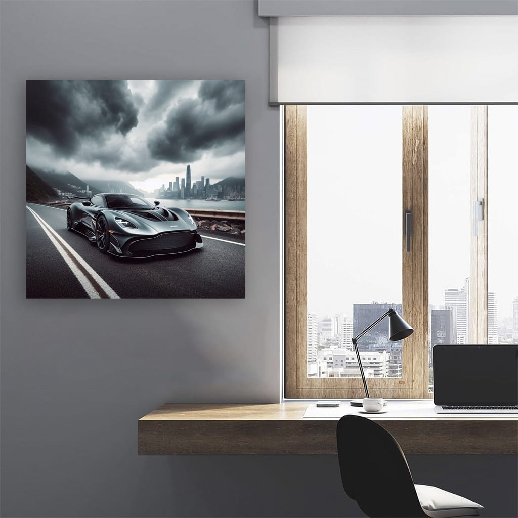 Aston Martin Valkyrie Cloudy Weath Wall Art