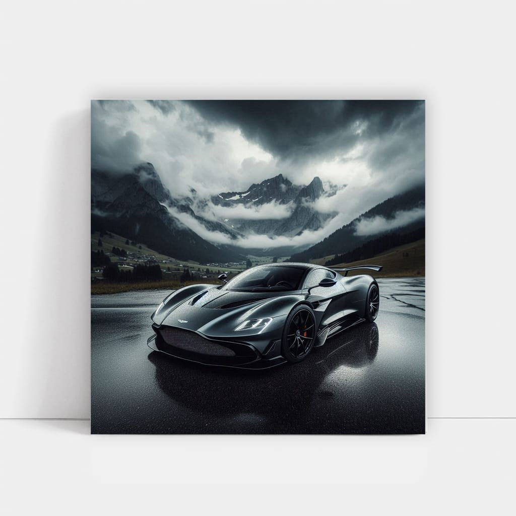 Aston Martin Valkyrie Cloudy Weather Wall Art