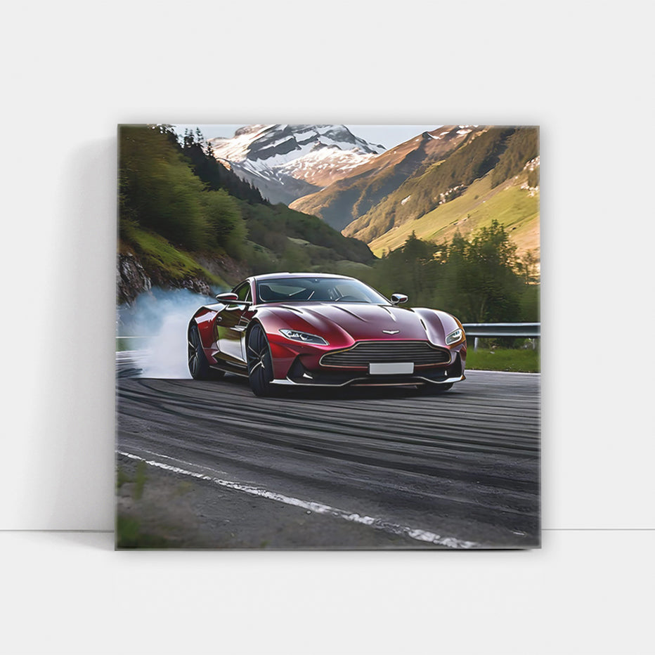 Aston Martin Db11 Burgundy Drif Wall Art