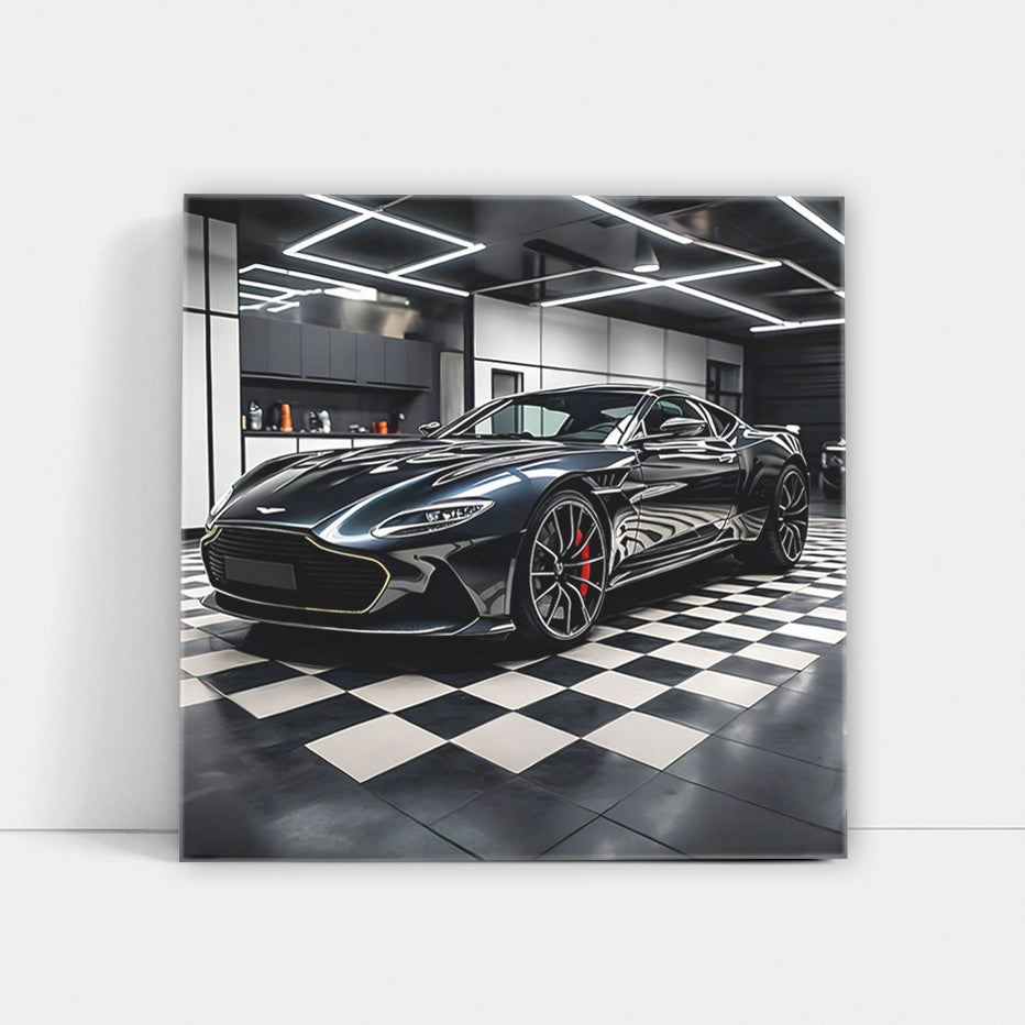 Black Aston Martin DBS Superleggera in Garage - Pure Elegance