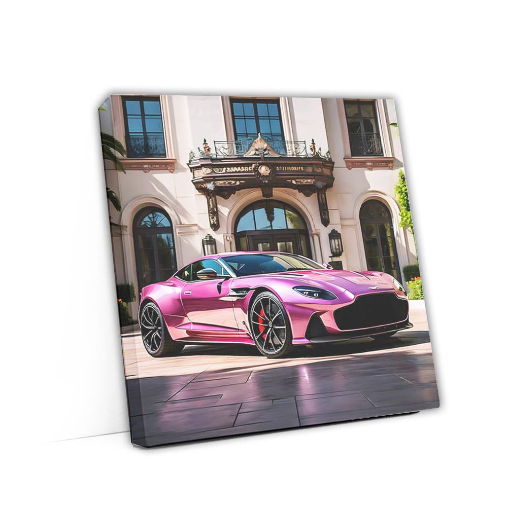 Aston Martin Dbs Superleggera Pink In San Diego C Wall Art