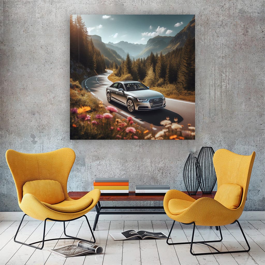 Audi A4 Road Wall Art