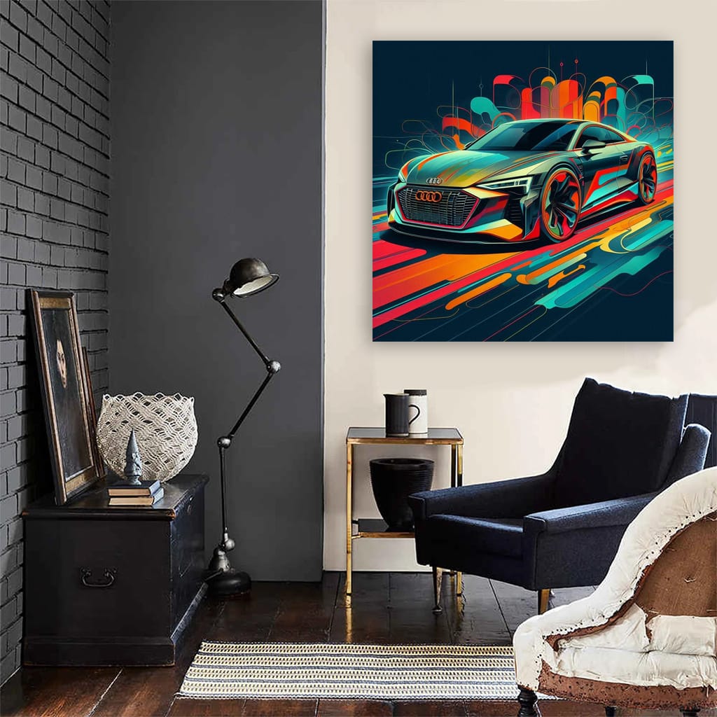 Audi Etron Gt Absctra Wall Art