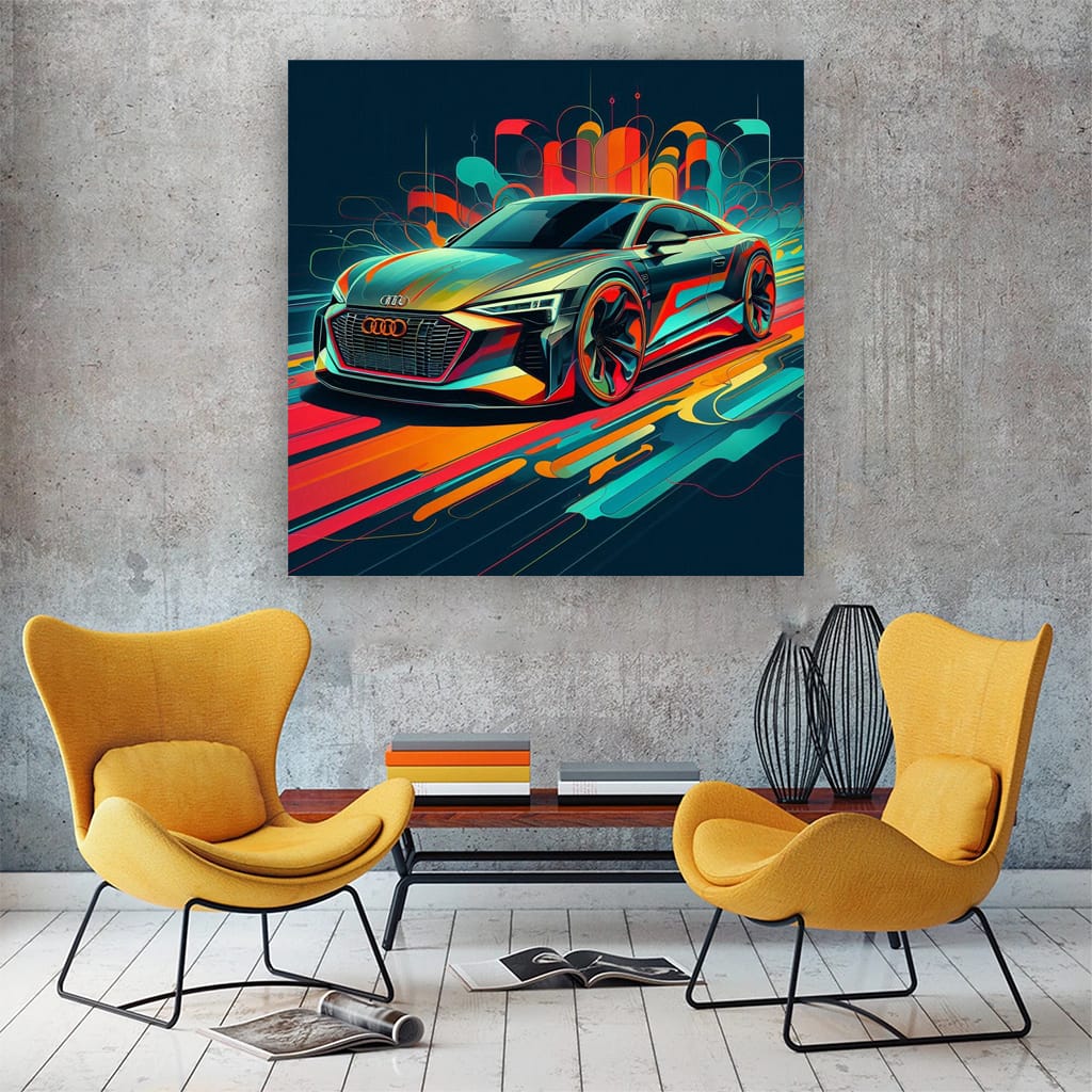 Audi Etron Gt Absctra Wall Art