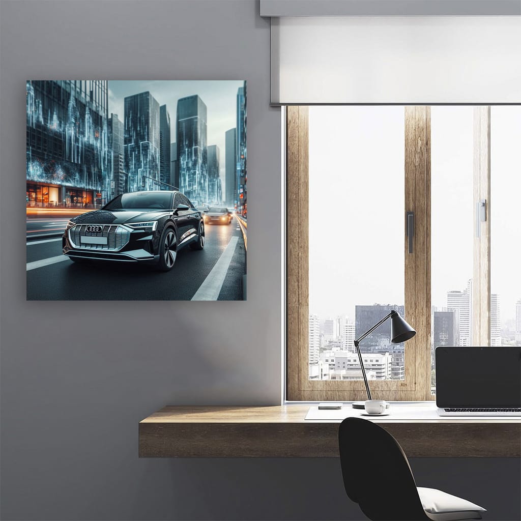 Audi e-Tron Parking Luxury Electric SUV - Futuristic Elegance