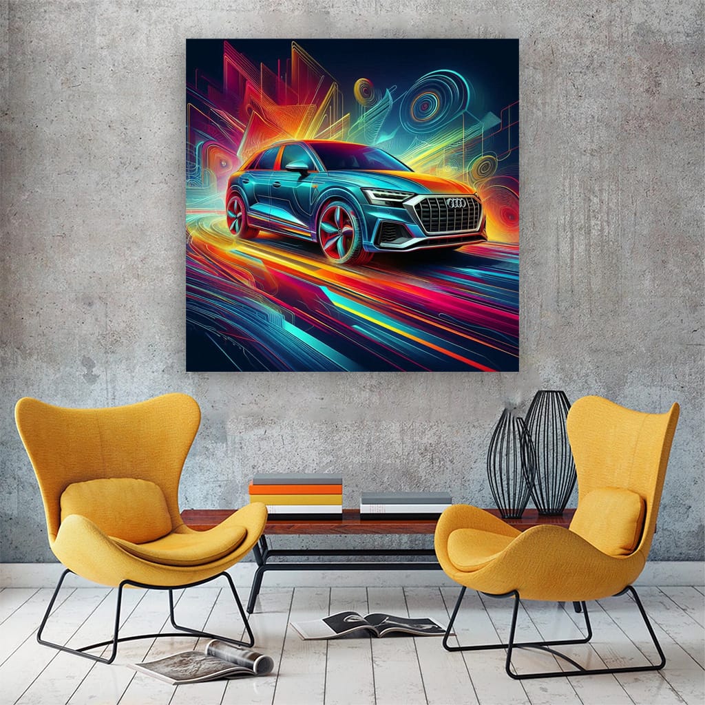 Audi Q2 Absctract Wall Art