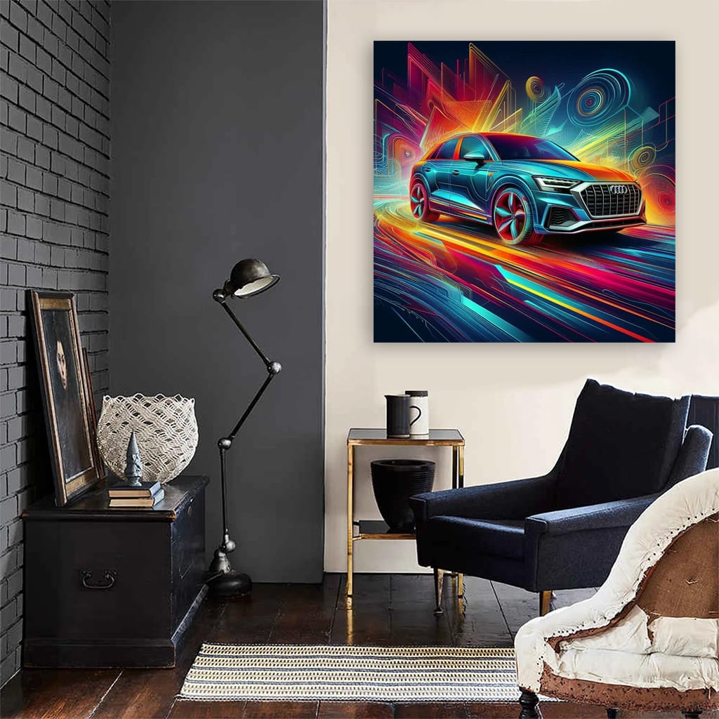 Audi Q2 Absctract Wall Art