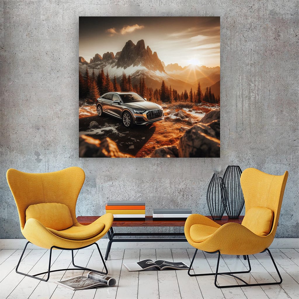 Audi Q8 Mountain Wall Art