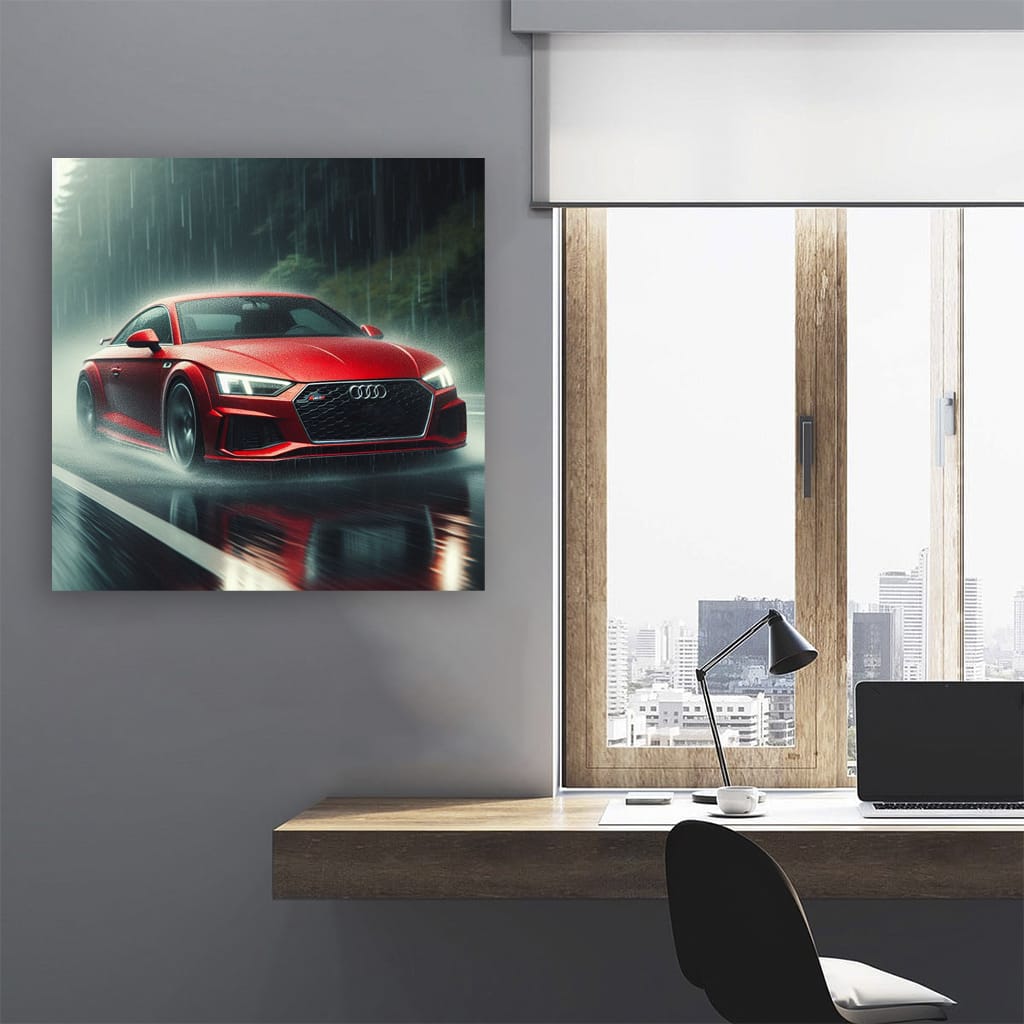 Audi Quattro Rainy Weath Wall Art