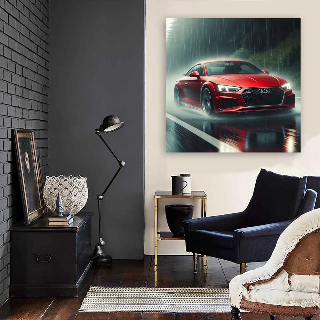 Audi Quattro Rainy Weath Wall Art